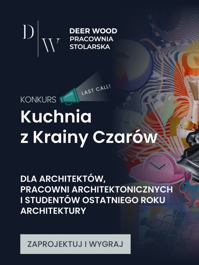 Tylko do 13 lipca możesz zgłosić się do konkursu Kuchnia z Krainy Czarów! 🧚🏼♀️Zapraszamy wszystkich architektów, pracownie projektowe oraz studentów ostatniego roku kierunków architektonicznych do wzięcia udziału i stworzenia projektu, jakiego jeszcze nie było! Kuchni pełnej kreatywnych i innowacyjnych rozwiązań, przywołujących na myśl świat czarów i baśni- to niepowtarzalna okazja na pobudzenie wyobraźni✨🗓️Do 1 sierpnia masz czas na przesłanie projektu.
Nie przegap okazji!
Nagrodą główną jest wyjazd na Biennale Architektury w Wenecji dla 2 osób, a także realizacja projektu w przestrzeni showroomu Deer Wood w Warszawie.
Dla pozostałych zwycięskich kategorii przygotowane są nagrody rzeczowe, w tym 3-miesięczny, płatny staż dla zwycięskiego projektu studenckiego🎓
Zgłoś się już dziś!
👉🏻Więcej informacji znajdziesz pod linkiem w bio👈🏻#deerwood #pracowniastolarska #kuchniazkrainyczarów #architektura #designwnętrz #projektowaniewnętrz #kuchniamarzeń #konkursarchitektoniczny #biennalearchitekturywenecja #architekturapolska #projektowaniewnętrz #stolarstwo #konkurs #stażdlaarchitektów
Partnerzy konkursu:
@smeg_polska @franke_polska @pekapolska @elica_cooking @camferodesign @kandela_lighting @woodeco.eu